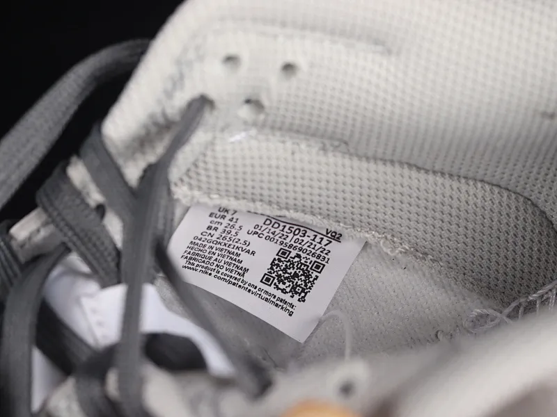 All categories Nk SB Dunk series Nk SB Dunk Low low-top sneakers M version pure original Nk Dunk Low "Light Smoke Grey" white gray SB low-top sports and leisure sneakers DD1503-117